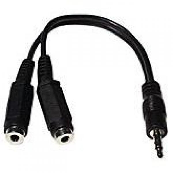6" Premium 3.5mm Stereo Y-Splitter Cable